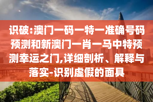识破:澳门一码一特一准确号码预测和新澳门一肖一马中特预测幸运之门,详细剖析、解释与落实-识别虚假的面具中山市多米克自动化设备有限公司