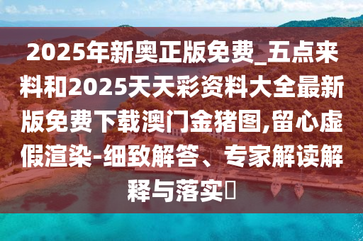 2025年新奥正版免费_五点来料和2025天天彩资料大全最新版免费下载澳门金猪图,留心虚假渲染-细致解答、专家解读解释与落实中山市多米克自动化设备有限公司