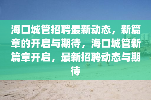 海口城管招聘中山市多米克自动化设备有限公司最新动态,新篇章的开启与期待,海口城管新篇章开启,最新招聘动态与期待