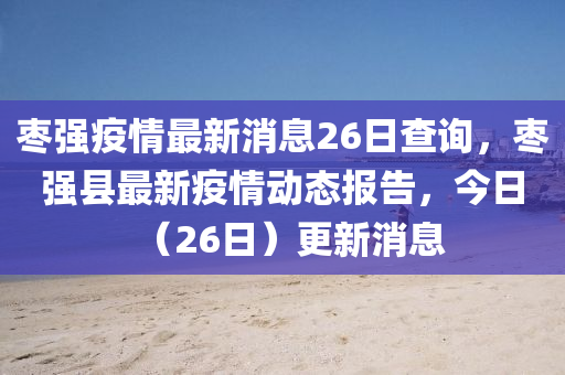枣强疫情最新消息26日查询,枣强县最新疫情动态报告,今日(26日)更新消息中山市多米克自动化设备有限公司