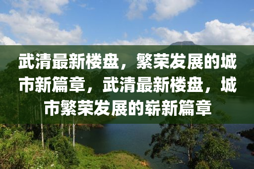 武清最新楼盘，繁荣发展的城市新篇章，武清最新楼盘，城市繁荣发展的崭新篇章中山市多米克自动化设备有限公司