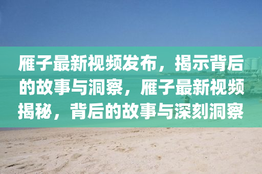 雁子最新视频发布,揭示背后的故事与洞察,雁子最新视频揭秘,背后的故事与深刻洞察